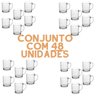 Jogo c/ 48 Canecas Xicaras de Café Chá 240Ml Transparente - 2
