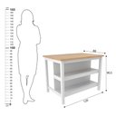 Ver imagem 6 de Ilha Cozinha Ditália 2 Prateleiras Branco CD-1019