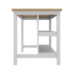 Ilha Cozinha Ditália 2 Prateleiras Branco CD-1019 - 8