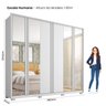 Guarda Roupa Casal com Espelho 6 Portas 4 Gavetas Suburban - 4