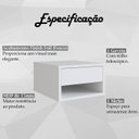 Ver imagem 3 de Mesa de Cabeceira Suspensa 1 Gaveta B87 Branco Novam