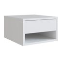 Ver imagem 1 de Mesa de Cabeceira Suspensa 1 Gaveta B87 Branco Novam