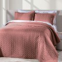 Ver imagem 1 de Cobre-leito Atualle Corttex Liso com Porta-travesseiro Rosa