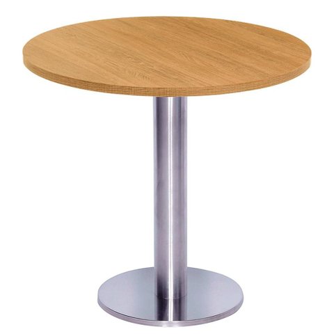 Mesa Beta Big Inox 75 Cm (alt) Disco Redondo Tampo Mdp Redondo 70 Cm (larg) X 2,50 Cm (alt) Samba