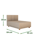 Ver imagem 2 de Cama Box Pet Cachorro Porte Menor 60 cm Agata Cor Bege - Comprar Moveis em Casa