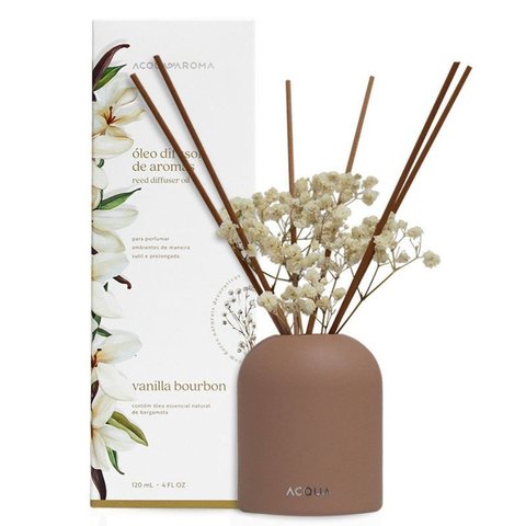 Óleo Difusor de Aromas Acqua Aroma Dia a Dia 120ml Vanilla Bourbon