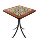 Ver imagem 2 de Conjunto Mesa Madeira Azulejo 60x60cm - Bistrô Fixa 78cm + 3 Cadeiras 43 - Natural - Anos Dourados
