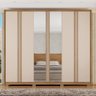 Guarda Roupa Casal 2.7 com Espelho 6 Portas 4 Gavetas Suburban - 1