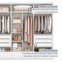 Ver imagem 5 de Guarda Roupa Casal 3 Portas de Correr com 6 Gavetas 100%MDF Pleno