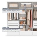 Ver imagem 6 de Guarda Roupa Casal 3 Portas de Correr com 6 Gavetas 100%MDF Pleno