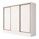 Ver imagem 3 de Guarda Roupa Casal 3 Portas de Correr com 6 Gavetas 100%MDF Pleno