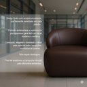 Ver imagem 5 de Poltrona de Couro Legítimo Giratória Gana