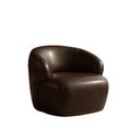 Ver imagem 2 de Poltrona de Couro Legítimo Giratória Gana