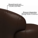 Ver imagem 4 de Poltrona de Couro Legítimo Giratória Gana