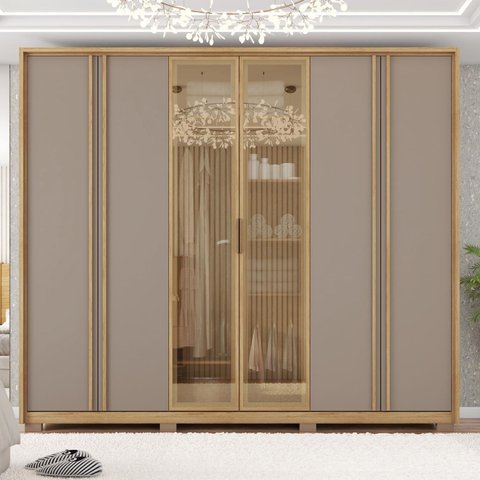 Guarda Roupa Casal 6 Portas 4 Gavetas Reflex Suburban