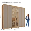 Ver imagem 4 de Guarda Roupa Casal 6 Portas 4 Gavetas Reflex Suburban
