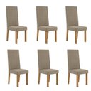 Ver imagem 1 de Conjunto 6 Cadeiras para Sala de Jantar Nice Marrom/Mel/Caramelo