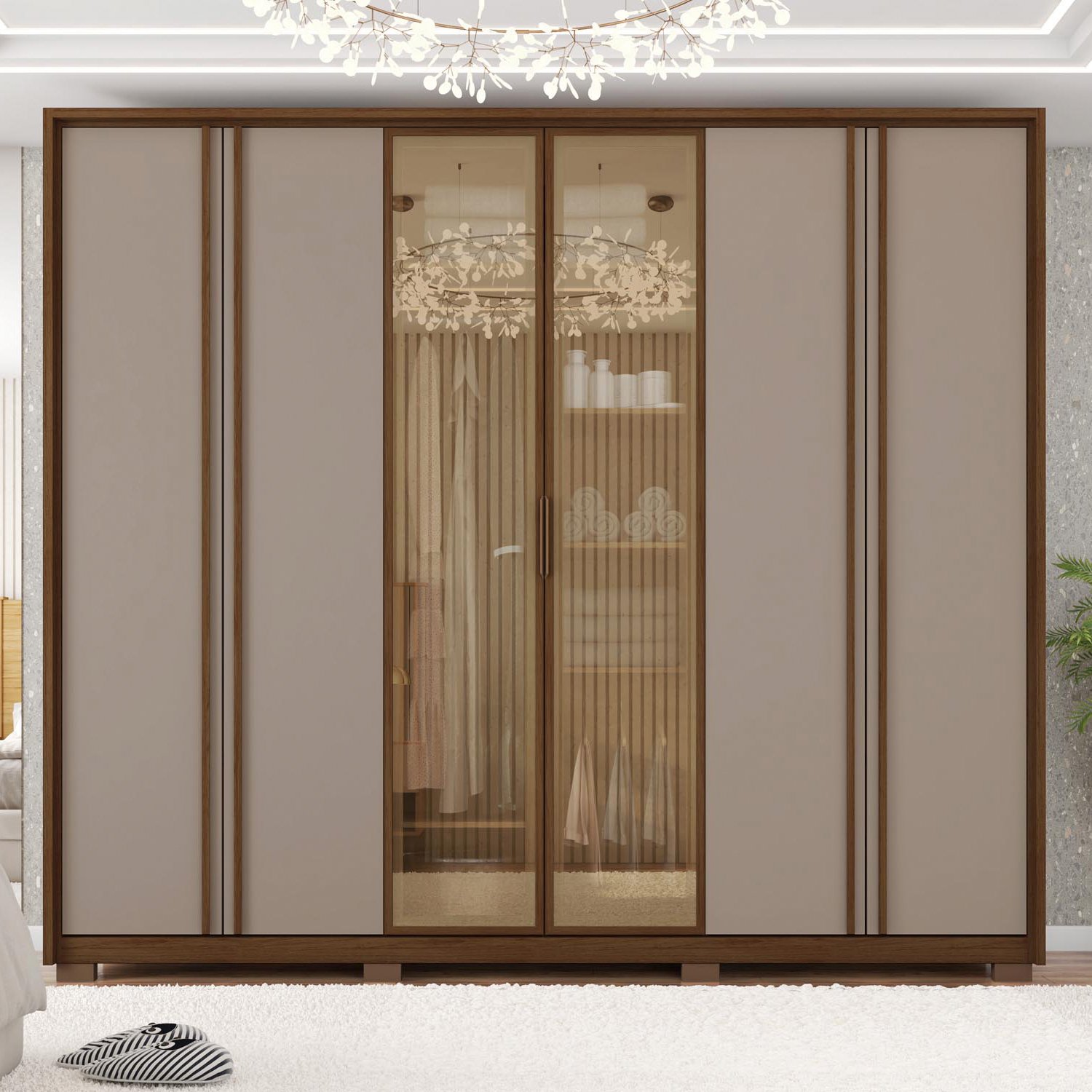 Guarda Roupa Casal 6 Portas 4 Gavetas Suburban Reflex - 2
