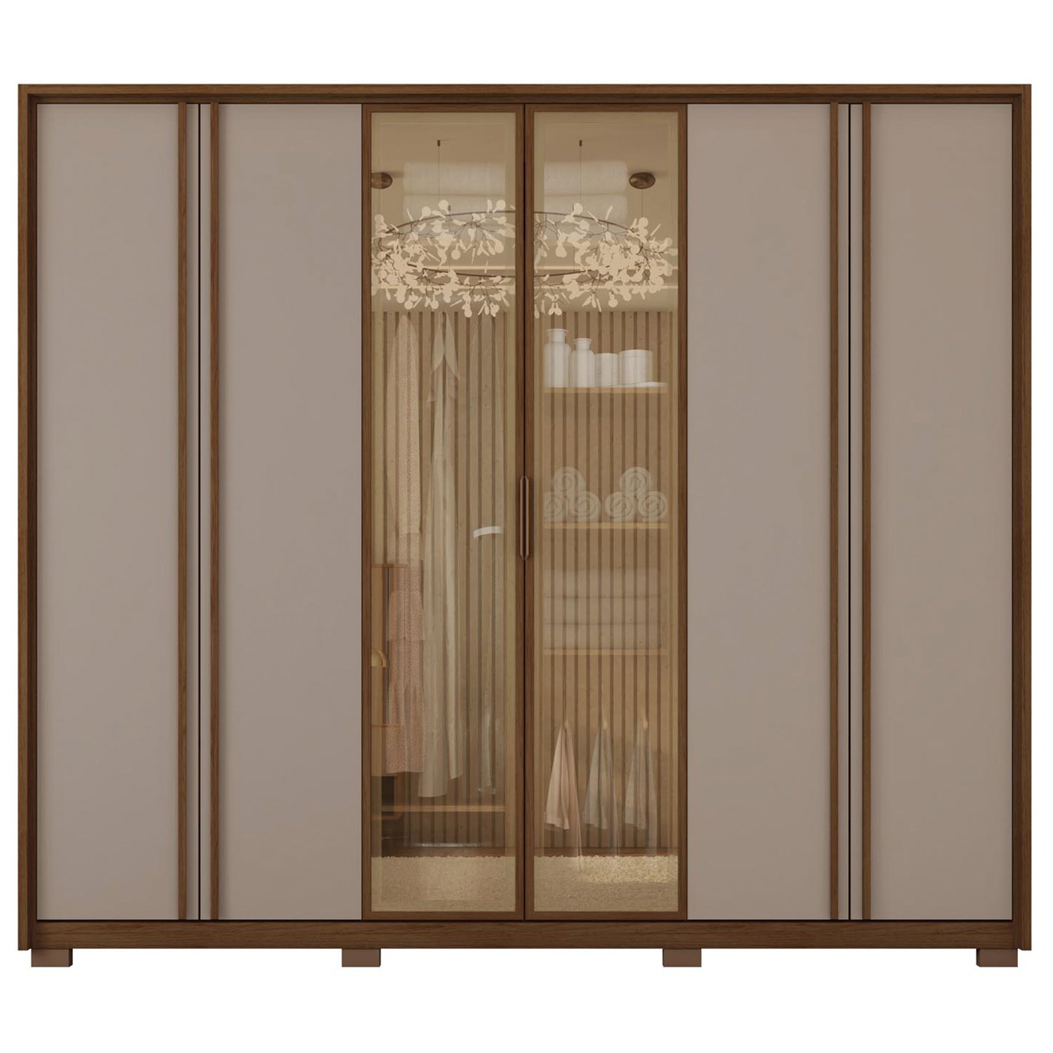 Guarda Roupa Casal 6 Portas 4 Gavetas Suburban Reflex - 10