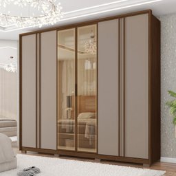 Guarda Roupa Casal 6 Portas 4 Gavetas Suburban Reflex - 1 Guarda Roupa Casal 6 Portas 4 Gavetas Suburban Reflex - 1