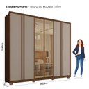 Ver imagem 5 de Guarda Roupa Casal 6 Portas 4 Gavetas Suburban Reflex