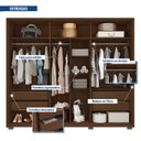 Ver imagem 3 de Guarda Roupa Casal 6 Portas 4 Gavetas Suburban Reflex