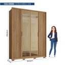 Ver imagem 5 de Guarda Roupa Solteiro 4 Portas 3 Gavetas com Vidro Reflecta