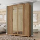 Ver imagem 7 de Guarda Roupa Solteiro 4 Portas 3 Gavetas com Vidro Reflecta