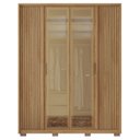 Ver imagem 3 de Guarda Roupa Solteiro 4 Portas 3 Gavetas com Vidro Reflecta
