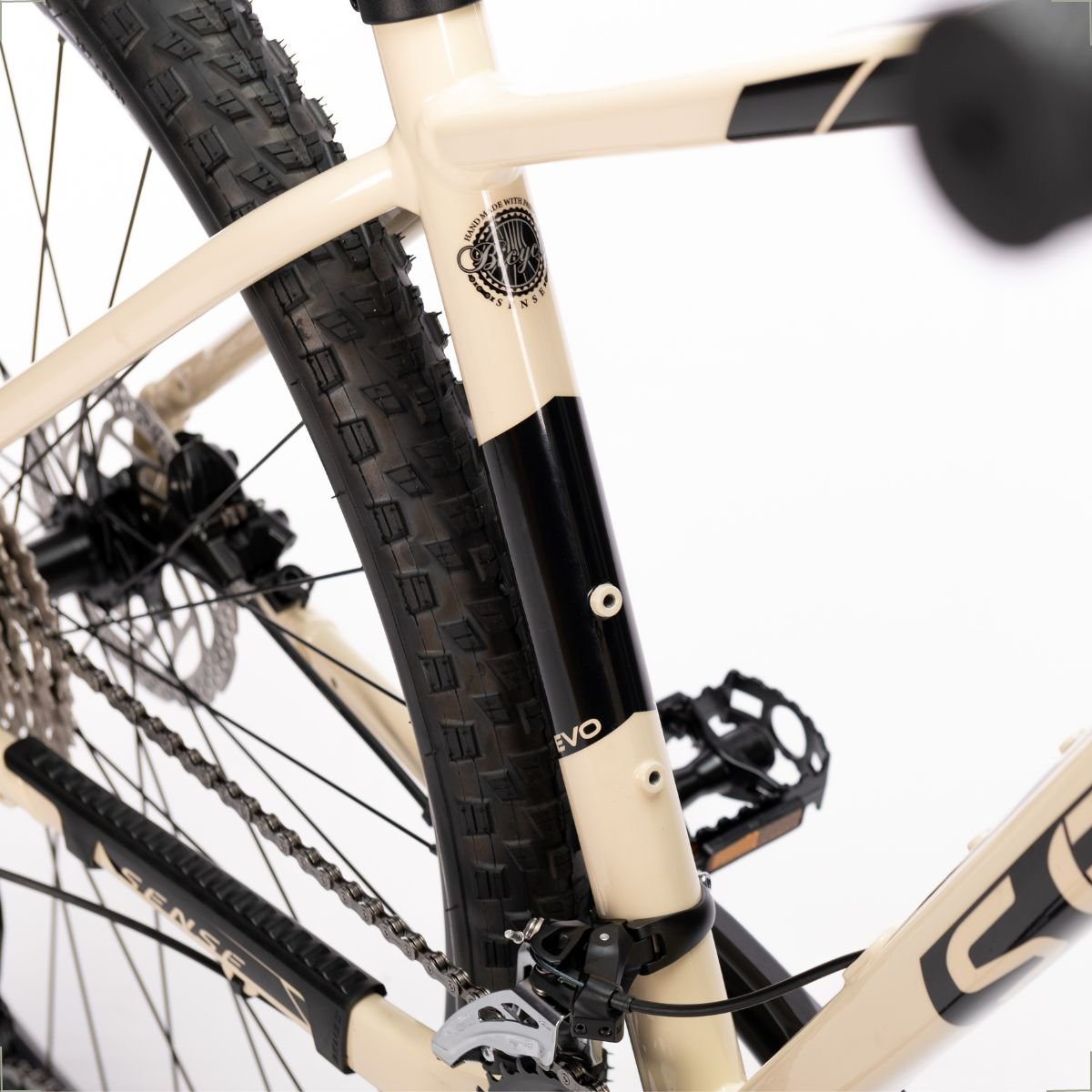 Bicicleta Mtb Aro 29 Sense Rock Evo 2023 Shimano Deore 2x10 Velocidades:Bege/Preto/17/Unissex - 6