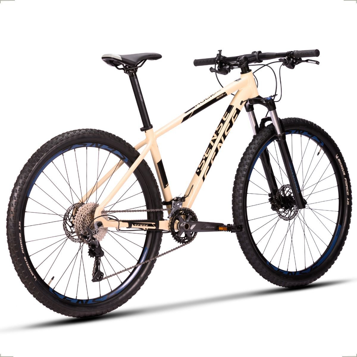 Bicicleta Mtb Aro 29 Sense Rock Evo 2023 Shimano Deore 2x10 Velocidades:Bege/Preto/17/Unissex - 3