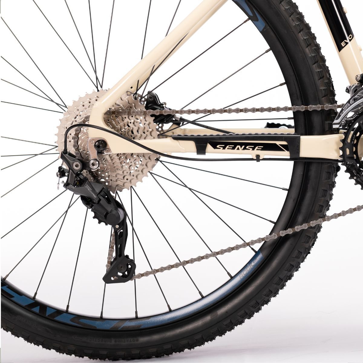 Bicicleta Mtb Aro 29 Sense Rock Evo 2023 Shimano Deore 2x10 Velocidades:Bege/Preto/17/Unissex - 8