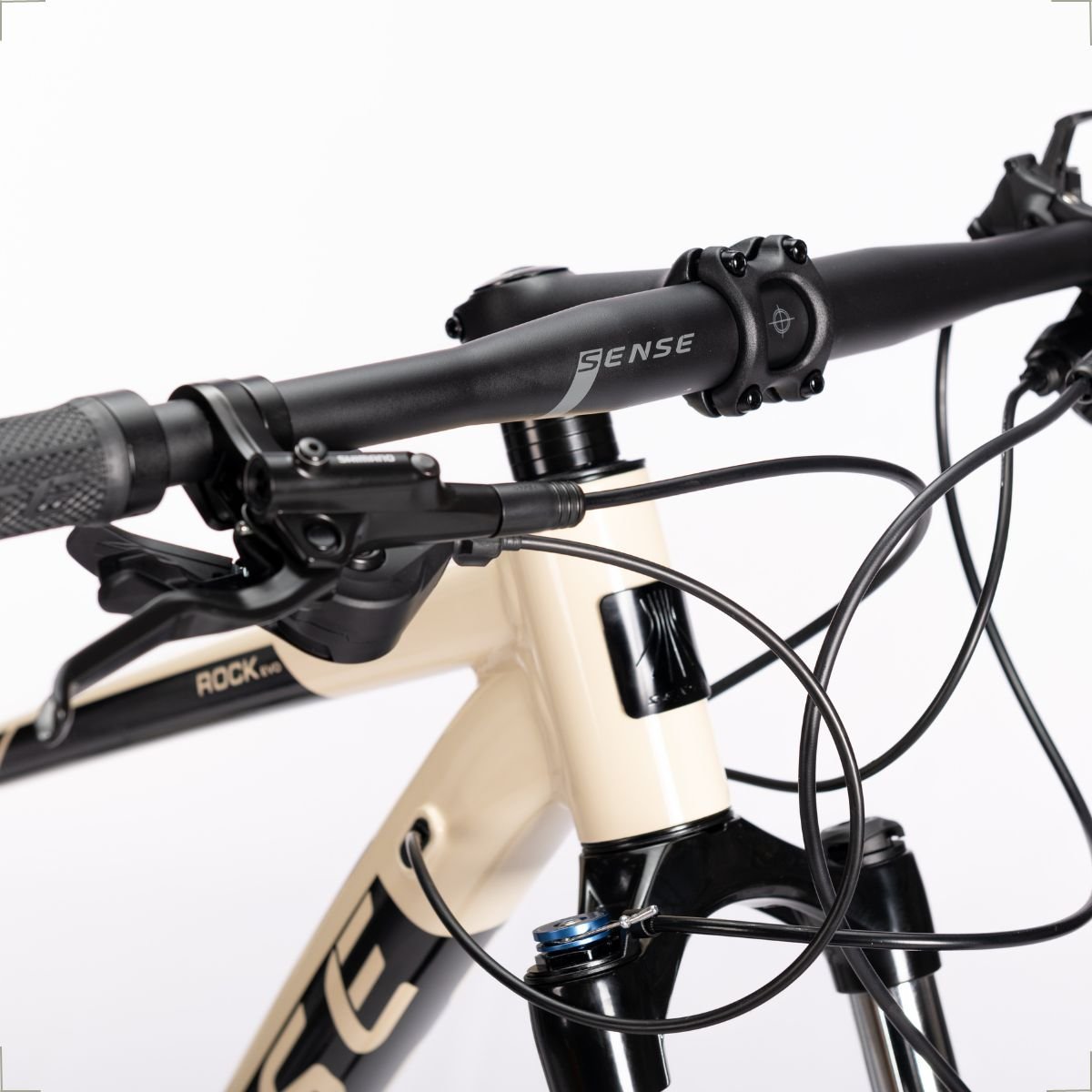 Bicicleta Mtb Aro 29 Sense Rock Evo 2023 Shimano Deore 2x10 Velocidades:Bege/Preto/17/Unissex - 5