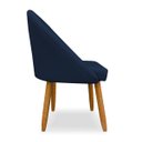 Ver imagem 3 de Cadeira Decorativa Estofada Para Sala Recepção Cozinha Lua Star Veludo Azul Marinho Do Lar Móveis e