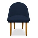 Ver imagem 2 de Cadeira Decorativa Estofada Para Sala Recepção Cozinha Lua Star Veludo Azul Marinho Do Lar Móveis e