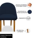Ver imagem 7 de Cadeira Decorativa Estofada Para Sala Recepção Cozinha Lua Star Veludo Azul Marinho Do Lar Móveis e