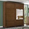 Guarda Roupa Solteiro Com Espelho 2 Portas H02 Veiga Castanho HP - Mpozenato - 2