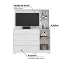 Ver imagem 5 de Cômoda com Painel Para TV de até 43 Polegadas Ilhabela