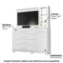 Ver imagem 3 de Cômoda com Painel Para TV de até 43 Polegadas Ilhabela