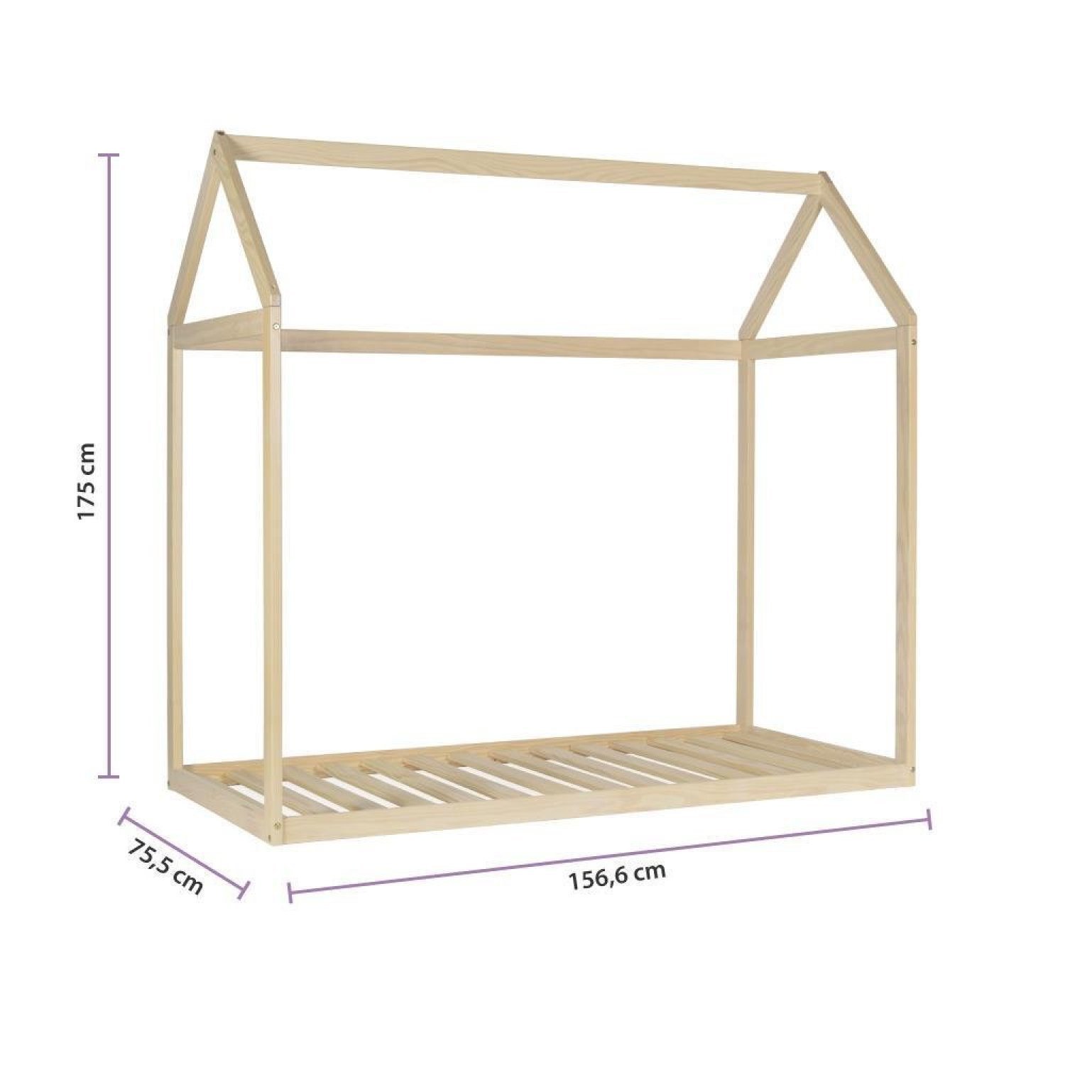 Mini Cama Montessoriana Casinha II Casatema - 3