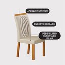 Ver imagem 5 de Sala de Jantar Mesa 160cm 6 Cadeiras Doha Branco/Off/Freijó Decor