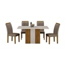 Ver imagem 2 de Sala de Jantar Mesa 120cm 4 Cadeiras Doha