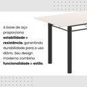 Ver mais imagens de Conjunto de Mesa Tubular 140cm x 75cm Tampo em Vidro com 6 Cadeiras Iris B Preto/Botanic Bege