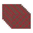 Ver imagem 2 de Kit Jogo Americano Natal Xadrez Vermelho/verde Nsw 8 Peças