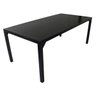 Mesa Retangular Haiti com Tampo Ripado em Alumínio para Cozinha, Edícula, Área - Preto Fosco - 4