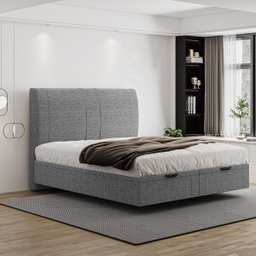 Cama Flutuante Baú Space Queen Linho - Skybox - 2