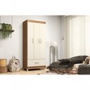 Ver imagem 5 de Guarda Roupa Solteiro Mila 3 Portas 1 Gaveta MDP Amendola Off White Demóbile