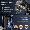 Ver imagem 3 de Honinst Stand Mixer 3 em 1, 10 Velocidades, 6.5qt, 660w, Preto