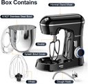 Ver imagem 2 de Honinst Stand Mixer 3 em 1, 10 Velocidades, 6.5qt, 660w, Preto