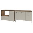 Ver imagem 4 de Gabinete Cozinha Armário Balcão de Pia 120 Cm Aline e Balcão para Fogão Cooktop 4 Bocas e Forno Alan